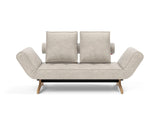 Ghia Wood daybed i 280 Avella Sand, set forfra