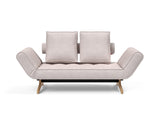 Ghia Wood daybed i 300 Weda Sand, set forfra