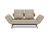 Ghia Wood daybed i 356 Taura Sand, set forfra