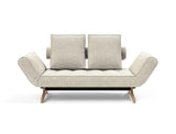Ghia Wood daybed i 357 Taura Off White, set forfra