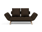 Ghia Wood daybed i 358 Taura Chocco, set forfra
