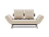 Ghia Wood daybed i 410 Esina Almond, set forfra