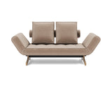 Ghia Wood daybed i 417 Esina Mocha, set forfra