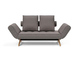 Ghia Wood daybed i 521 Mixed Dance Grey, set forfra
