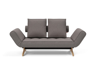 Ghia Wood daybed i 521 Mixed Dance Grey, set forfra