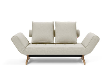 Ghia Wood daybed i 527 Mixed Dance Natural, set forfra