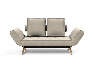 Ghia Wood daybed i 539 Bouclé Beige, set forfra