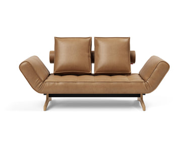 Ghia Wood daybed i 551 Faunal Brown, set forfra