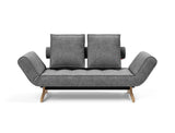 Ghia Wood daybed i 563 Twist Charcoal, set forfra