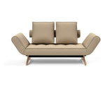 Ghia Wood daybed i 587 Phobos Mocha, set forfra