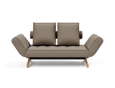 Ghia Wood daybed i 850 Mahoga Caramel, set forfra
