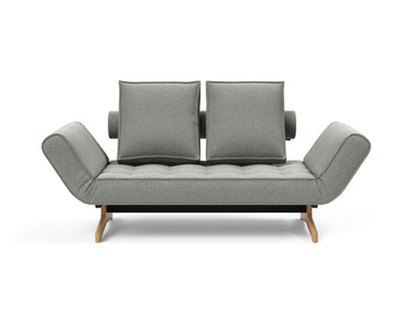 Ghia Wood daybed i 853 Mahoga Dove Grey, set forfra