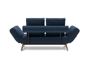 Ghia Wood daybed i 414 Esina Indigo Blue, set bagfra