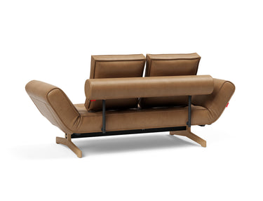 Ghia Wood daybed i 551 Faunal Brown, set skråt bagfra