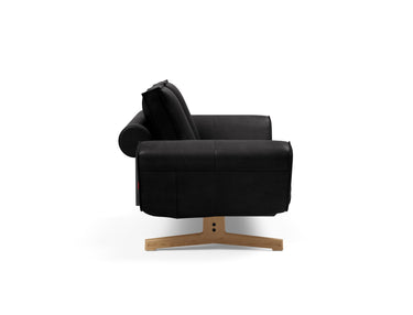 Ghia Wood daybed i 550 Faunal Black, set fra siden