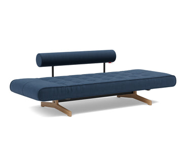 Ghia Wood daybed i 414 Esina Indigo Blue, som seng