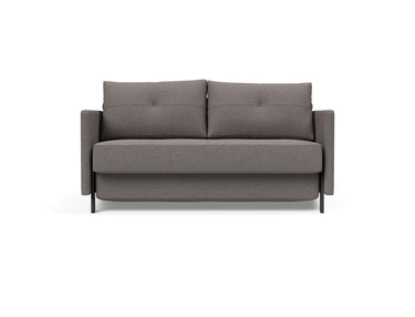 Cubed 140 sovesofa med armlæn i 521 Mixed Dance Grey, set forfra