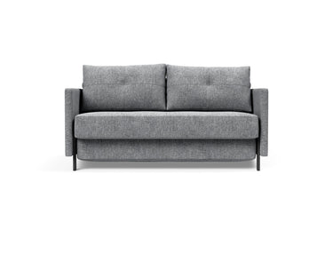 Cubed 140 sovesofa med armlæn i 565 Twist Granite, set forfra