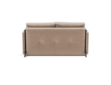 Cubed 140 sovesofa med armlæn i 417 Esina Mocha, set bagfra