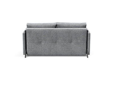 Cubed 140 sovesofa med armlæn i 565 Twist Granite, set bagfra