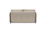 Cubed 140 sovesofa med armlæn i 612 Blida Sand Grey, set bagfra