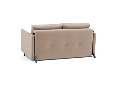 Cubed 140 sovesofa med armlæn i 417 Esina Mocha, set skråt bagfra