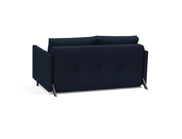 Cubed 140 sovesofa med armlæn i 528 Mixed Dance Blue, set skråt bagfra