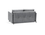 Cubed 140 sovesofa med armlæn i 565 Twist Granite, set skråt bagfra