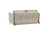 Cubed 140 sovesofa med armlæn i 612 Blida Sand Grey, set skråt bagfra