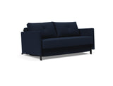 Cubed 140 sovesofa med armlæn i 528 Mixed Dance Blue, set skråt forfra