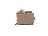 Cubed 140 sovesofa med armlæn i 417 Esina Mocha, set fra siden