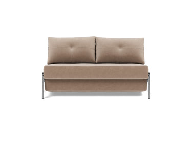 Cubed 140 Chrom sovesofa i 417 Esina Mocha, set forfra