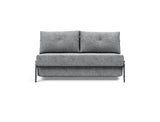 Cubed 140 Chrom sovesofa i 565 Twist Granite, set forfra