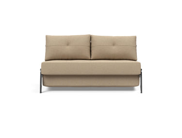 Cubed 140 Chrom sovesofa i 587 Phobos Mocha, set forfra