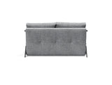 Cubed 140 Chrom sovesofa i 565 Twist Granite, set bagfra
