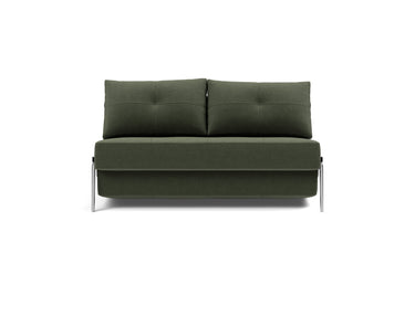 Cubed 140 Alu sovesofa i 413 Esina Olive Green, set forfra