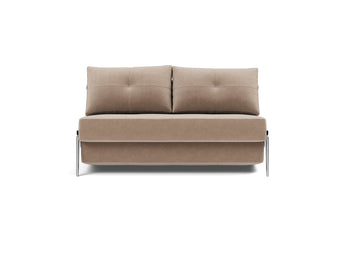 Cubed 140 Alu sovesofa i 417 Esina Mocha, set forfra
