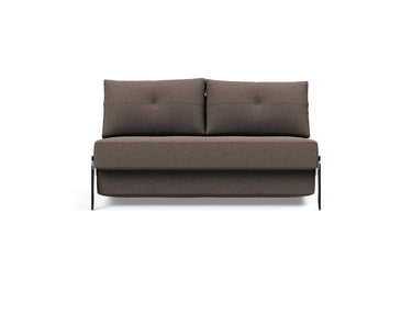 Cubed 140 Alu sovesofa i 530 Bouclé Taupe, set forfra