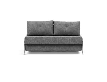 Cubed 140 Alu sovesofa i 563 Twist Charcoal, set forfra