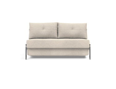Cubed 140 Alu sovesofa i 594 Corduroy Ivory, set forfra