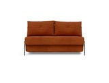 Cubed 140 Alu sovesofa i 595 Corduroy Burnt Orange, set forfra