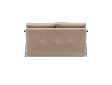Cubed 140 Alu sovesofa i 417 Esina Mocha, set bagfra