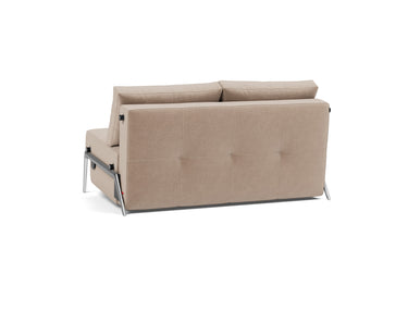 Cubed 140 Alu sovesofa i 417 Esina Mocha, set skråt bagfra