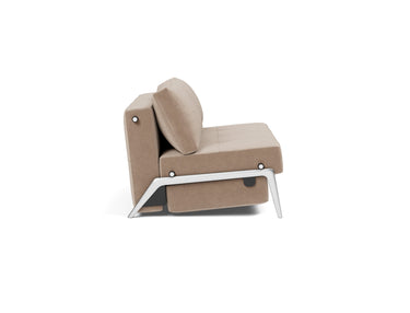 Cubed 140 Alu sovesofa i 417 Esina Mocha, set fra siden