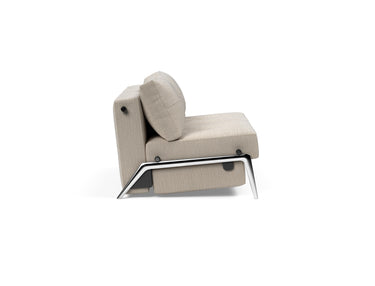 Cubed 140 Alu sovesofa i 612 Blida Sand Grey, set fra siden
