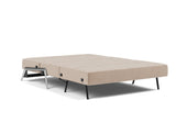Cubed 140 Alu sovesofa i 417 Esina Mocha, slået ud til seng