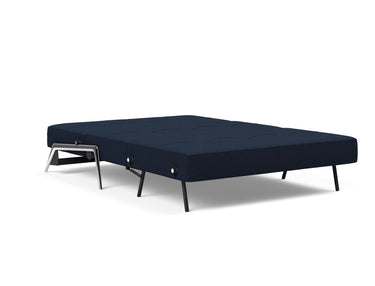 Cubed 140 Alu sovesofa i 528 Mixed Dance Blue, slået ud til seng