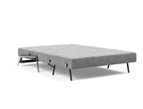 Cubed 140 Alu sovesofa i 565 Twist Granite, slået ud til seng