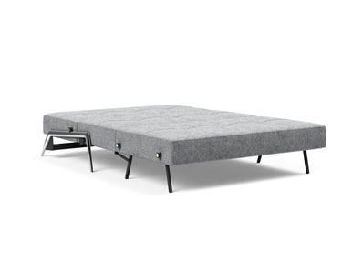 Cubed 140 Alu sovesofa i 565 Twist Granite, slået ud til seng