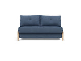 Cubed 140 Wood sovesofa i 302 Weda Blue, set forfra